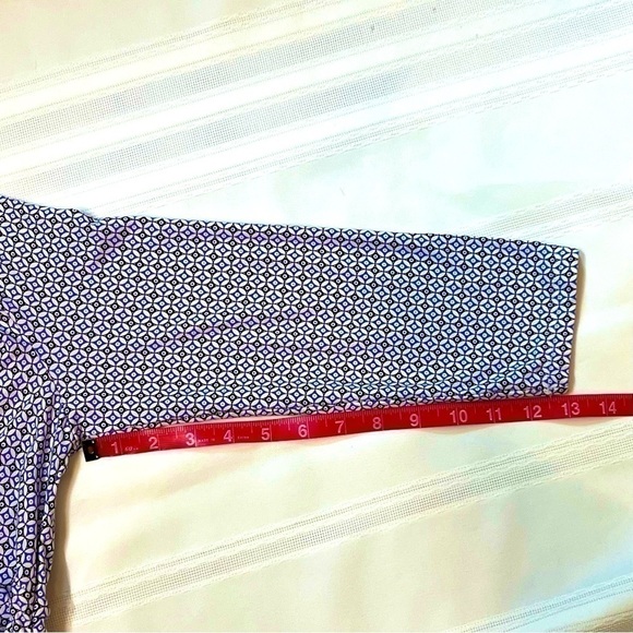 Lands’ End‎ Petite Cotton Modal 3/4 Sleeve Fit and Flare V-Neck Dress  Sz MP EUC - Picture 8 of 12